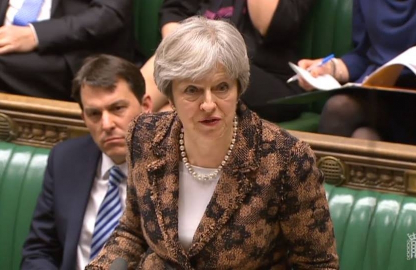 Theresa May making a statement on Skripal attack