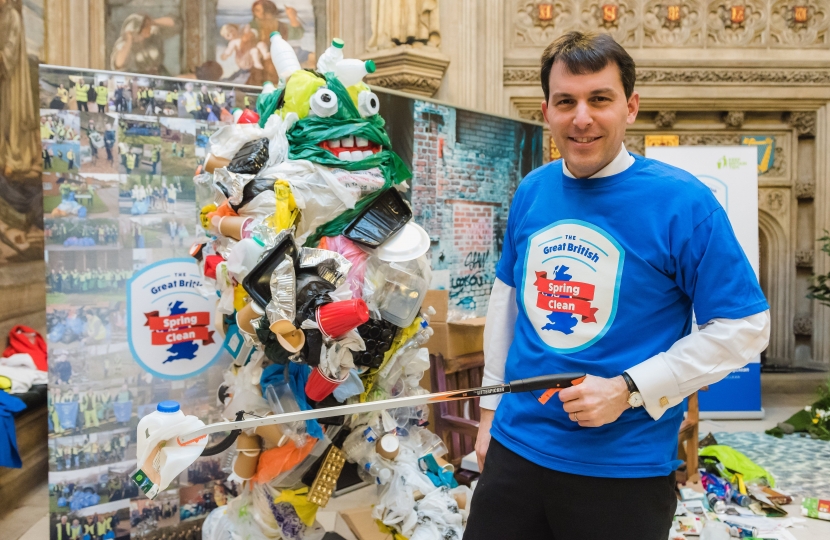 John participating in the Great British Spring Clean