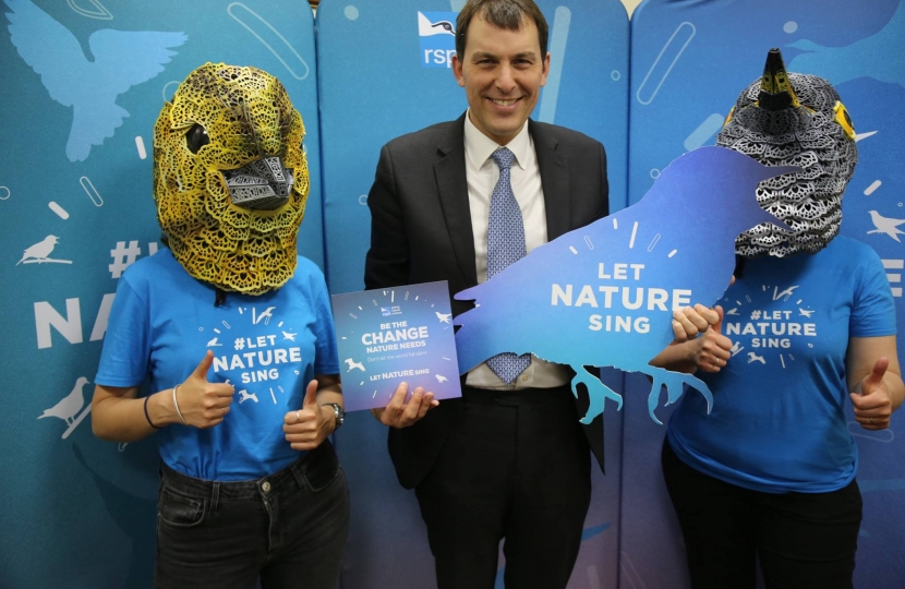 John attending a parliamentary event hosted by the RSPB